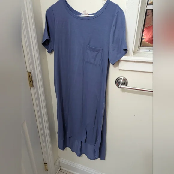 LuLaRoe Blue T-Shirt Dress M - Picture 2 of 2